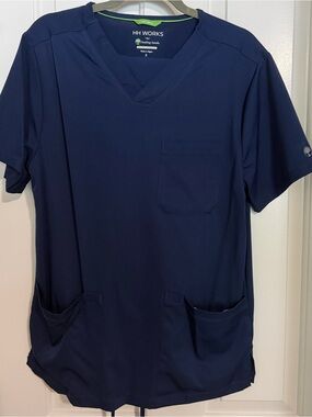 Healing Hands Navy V-Neck Scrubs Set